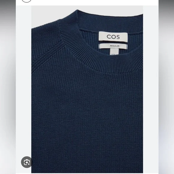 COS Navy Blue Crew Neck Sweater - Picture 4 of 9